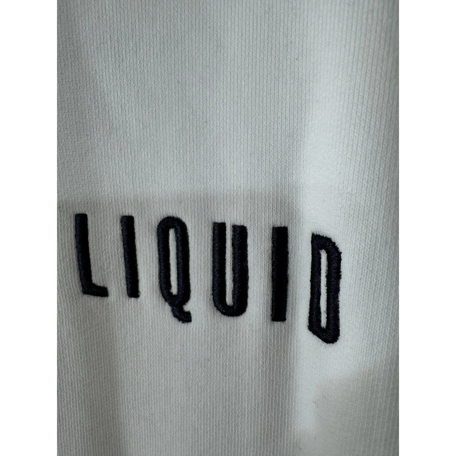 NWT Team Liquid Legacy CHENILLE HOODIE Sz S Heavy Weight Embroidered Large Print White - Image 4