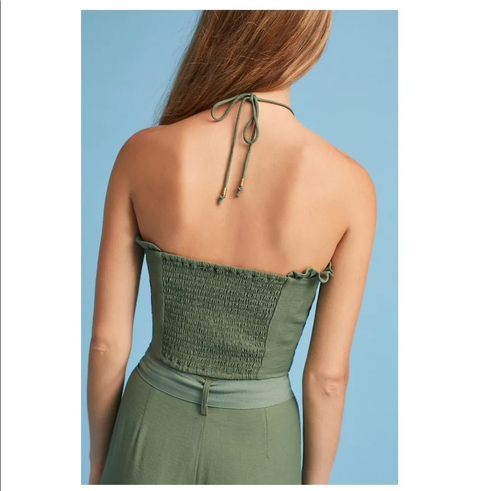 NWOT Anthro Maeve Olive Sunset View Halter Top - Image 3