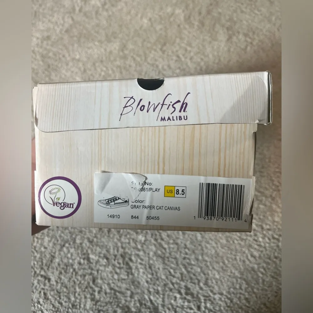 Blowfish Gray Leopard Paper Cat Canvas No Lace Grommet Tennis Shoes Size 8.5 NEW - Image 10