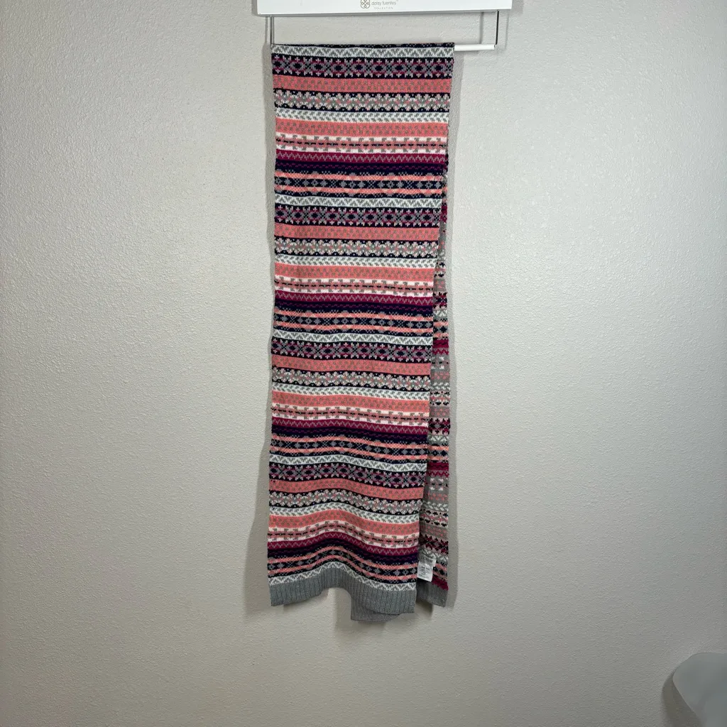 J.Crew Ayrlic Striped Winter Scarf 76inX12in - Image 2