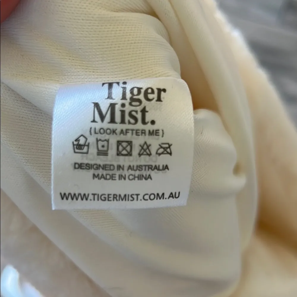 Tiger Mist White Teddy Jacket Plush Fleece Stand-Up Collar - Image 6