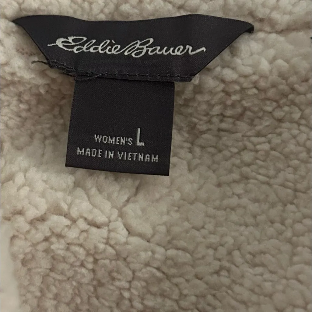 Eddie Bauer  Snow Lodge Faux Shearling-Lined Wrap Jacket Buffalo Check Large NEW - Image 14