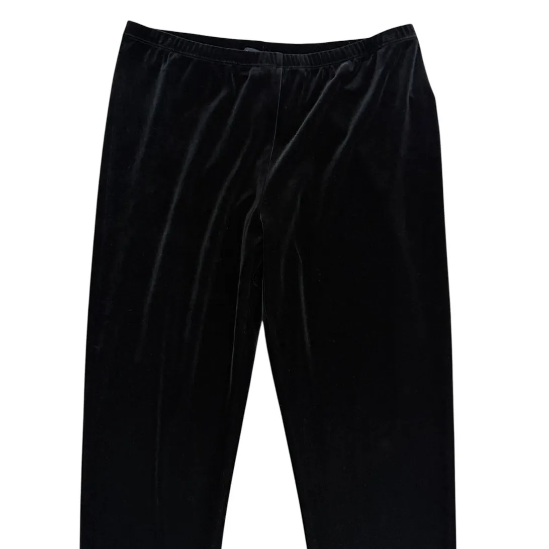 Eileen Fisher Low Rise Black Velvet Leggings size Small - Image 6