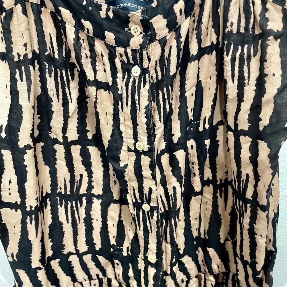 French Connection Tan and Black Romper - Image 3