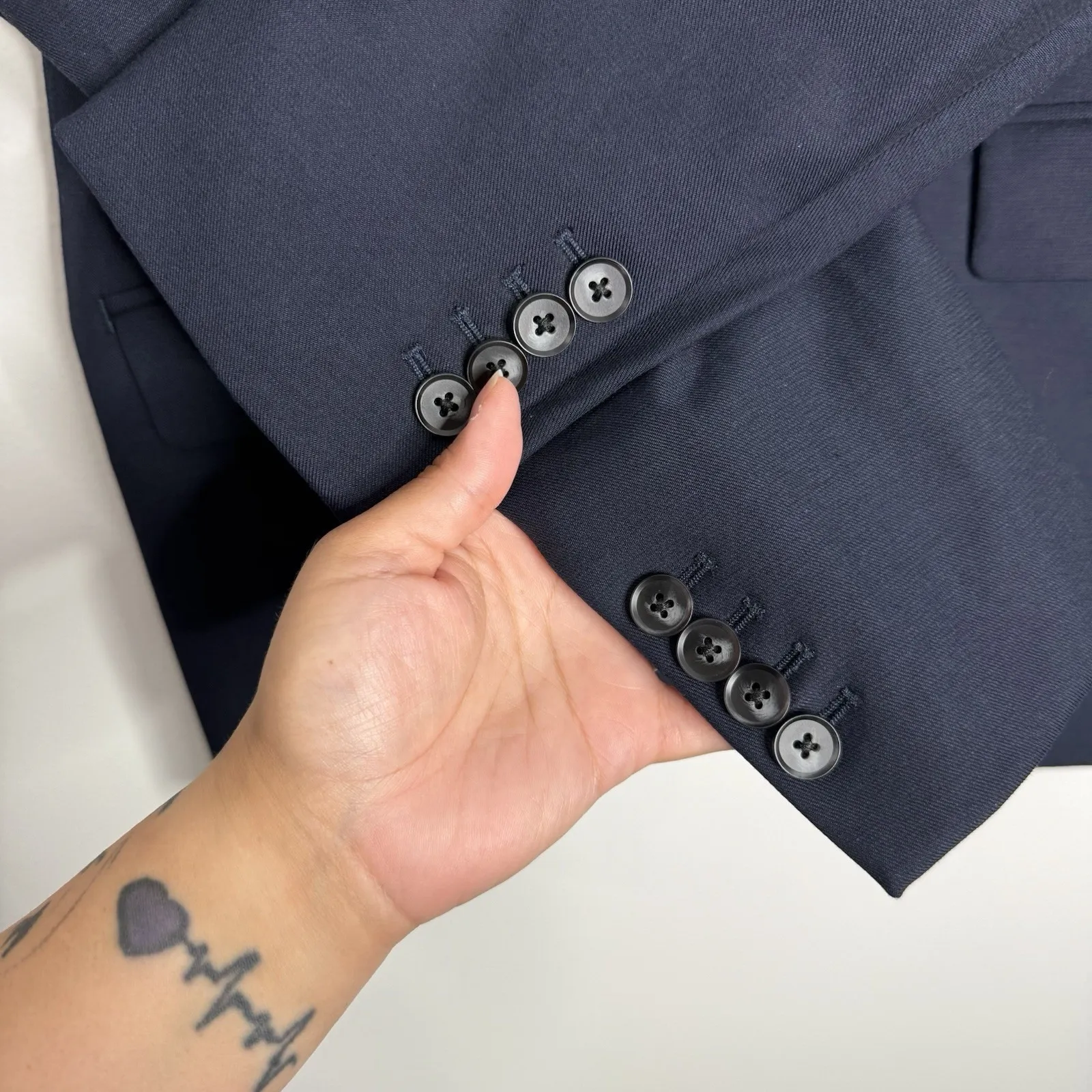 NWOT Ann Taylor The Longline Tuxedo Blazer in‎ Bi-Stretch Twill Navy 8 Workwear - Image 9