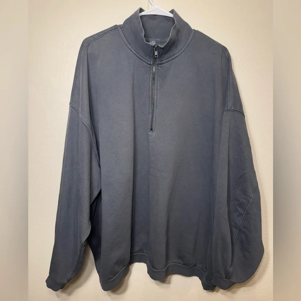 SKIMS NWT Boyfriend Fleece Oversized Half Zip Slouchy Half Zip Pullover Size XL - Image 6