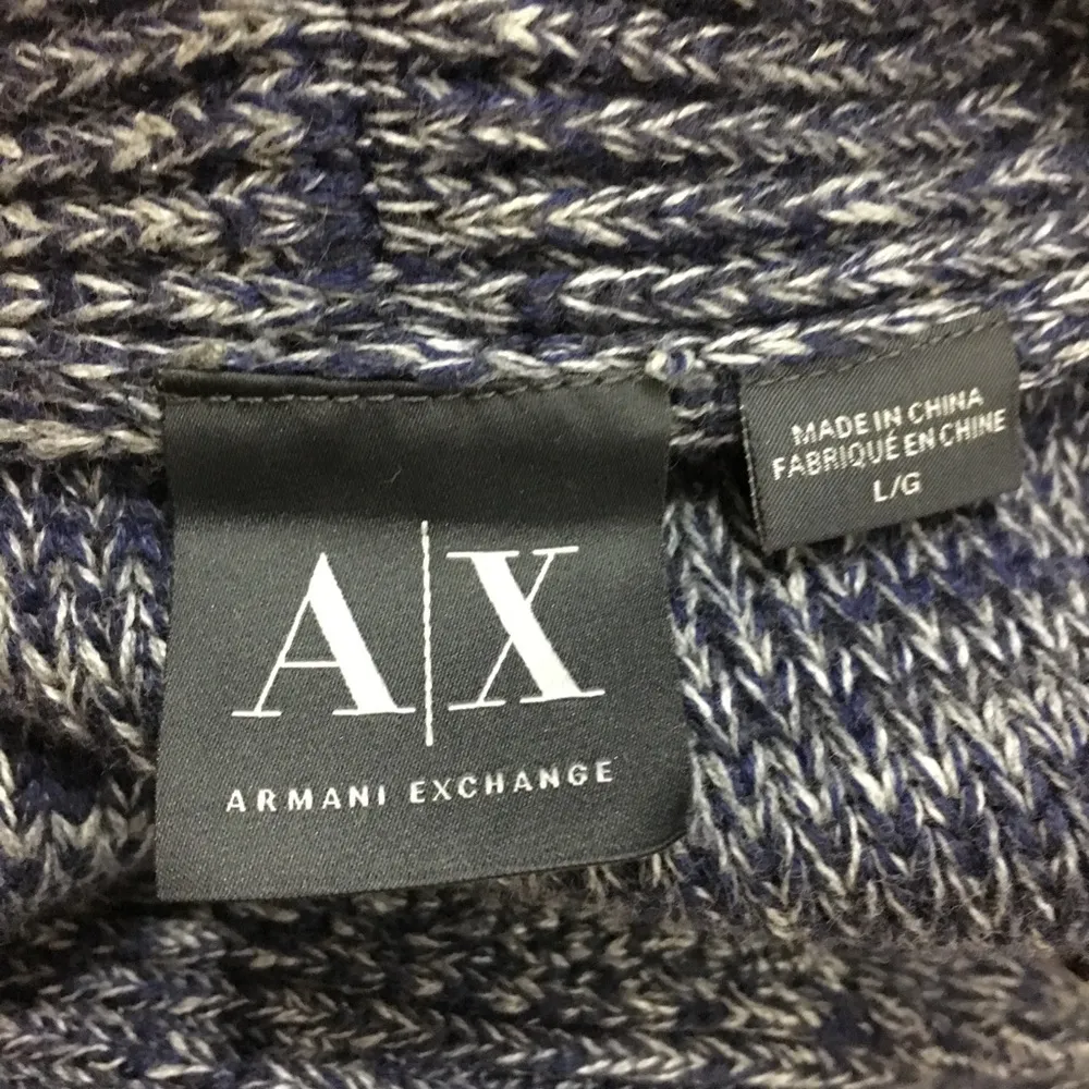 A/X Armani Exchange Navy Knit Cardigan L - Image 8