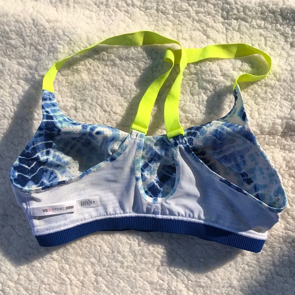 Victoria’s Secret VSX Sports Bra Tie Dye Blue 34C - Image 10