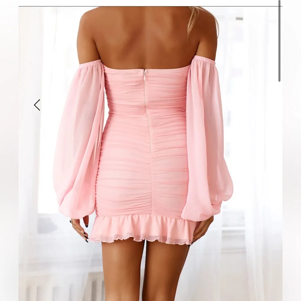NWT Hello Molly Cultivate Love Off the Shoulder Mini Dress Pink - Image 4