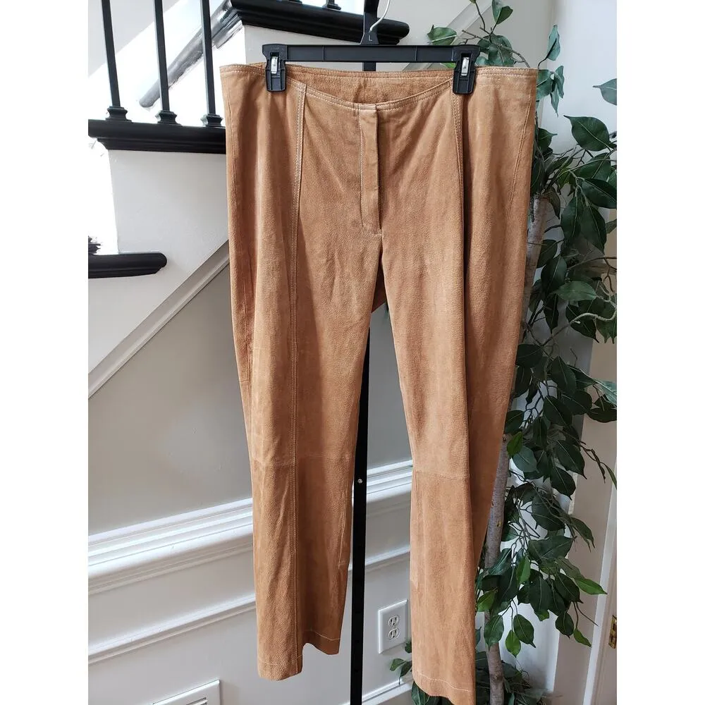 Wilson Leather Maxima Pants Womens 16 Brown Lined Genuine Suede Bootcut Leg - Image 2