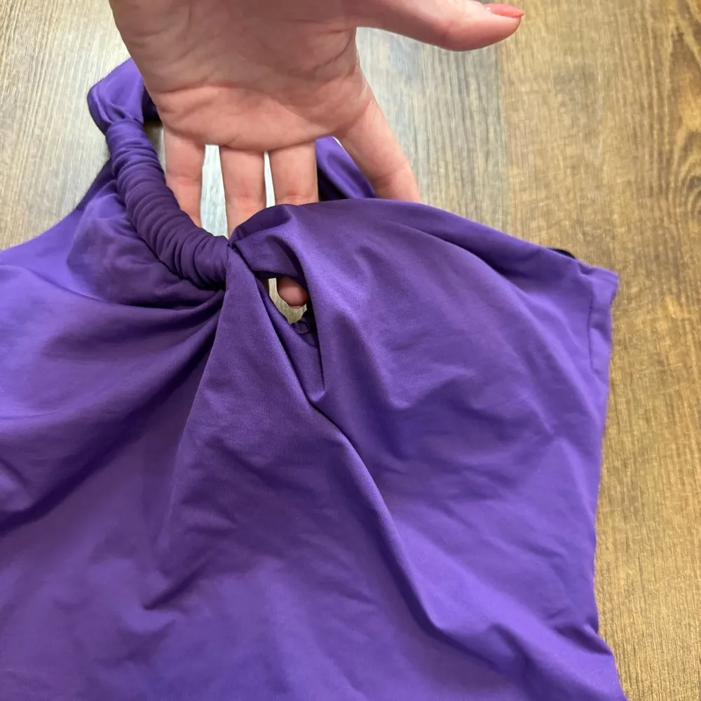 NWT ZARA Asymmetric Swimsuit Sz Small Purple One Piece One Shoulder - Image 9