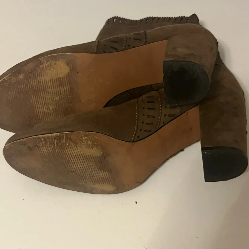 Studio Isola Brown Tan Heeled Boots for Women 8.5 - Image 5