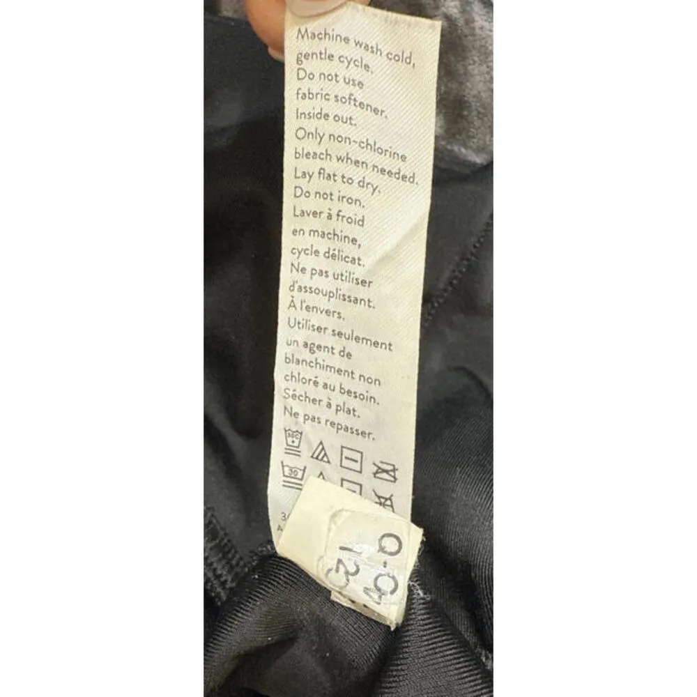 Spanx Womens Yoga Leggings Booty Boost Skinny Faux Leather Black Large - Image 4