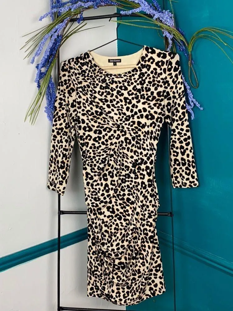 Juicy Couture animal print fitted ruched dress - Image 3