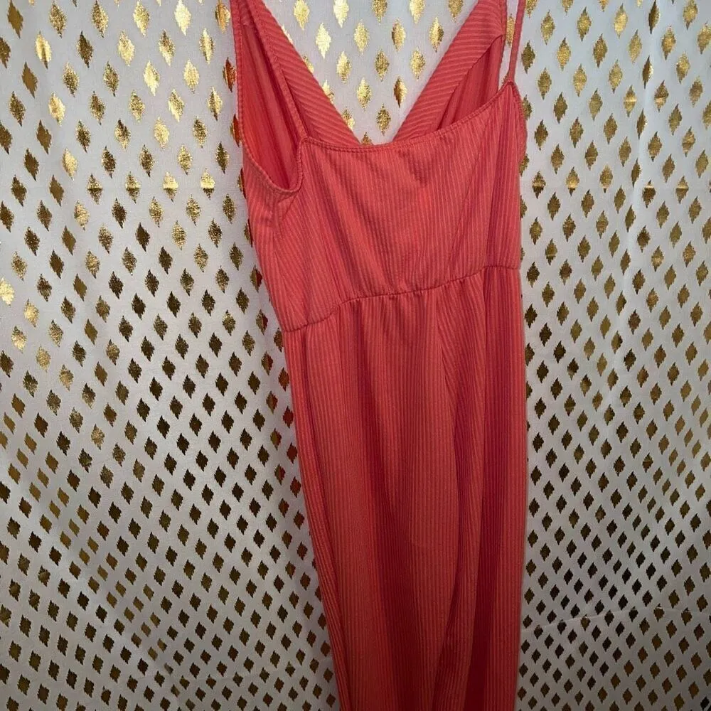 Coral jumpsuit rolla coster flowy romper v neck size L - Image 3