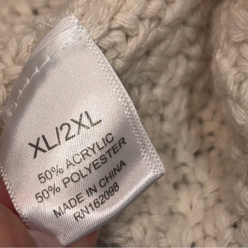 Taylor Swift Official Folklore Album Oversized Cardigan Sweater size XL 2 XL - Image 11