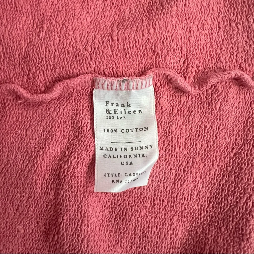 Women’s Frank & Eileen Coral Pink Patrick Popover Henley 100% Cotton Top Medium - Image 4