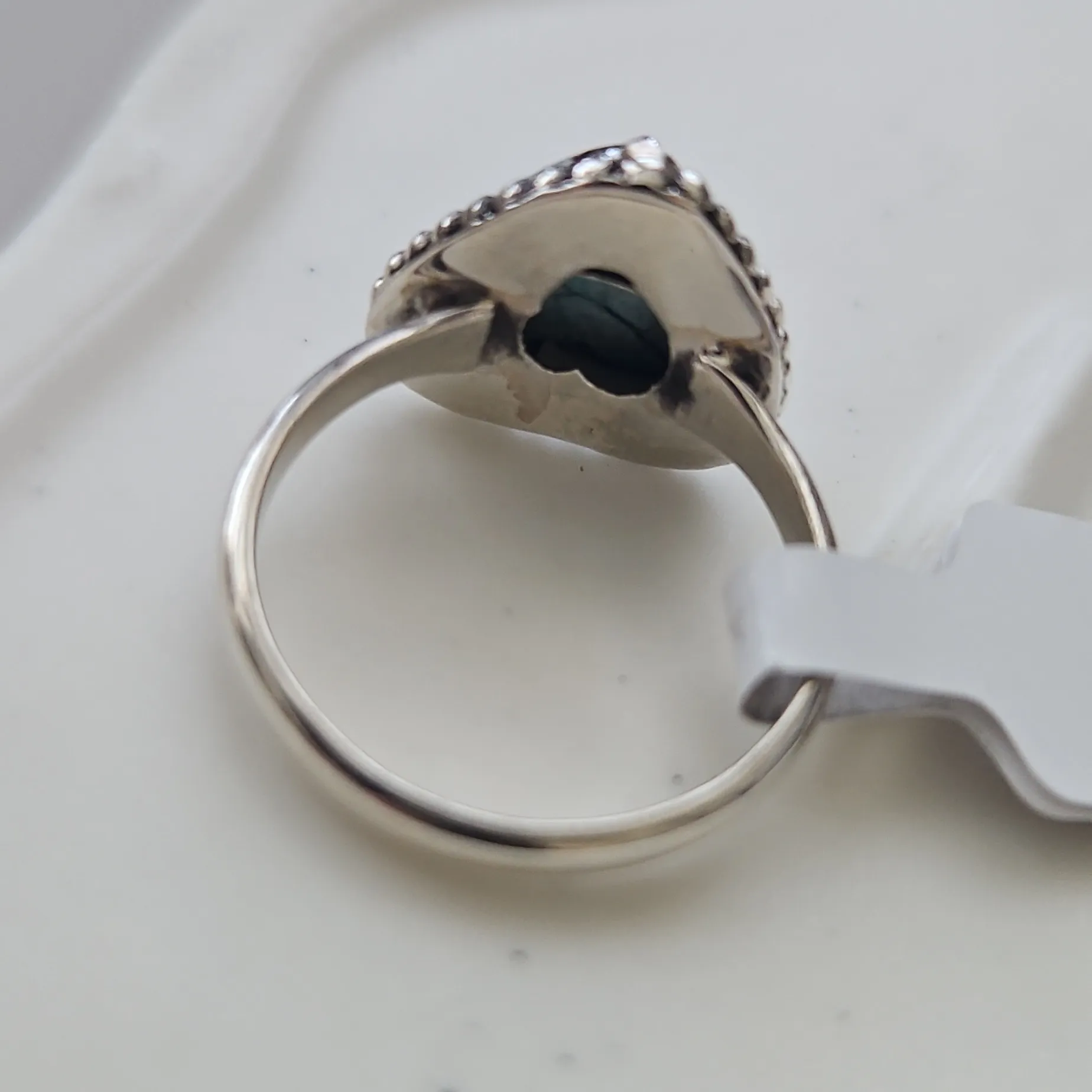 Cotton Candy Turquoise Heart Ring Size 8 - Image 5