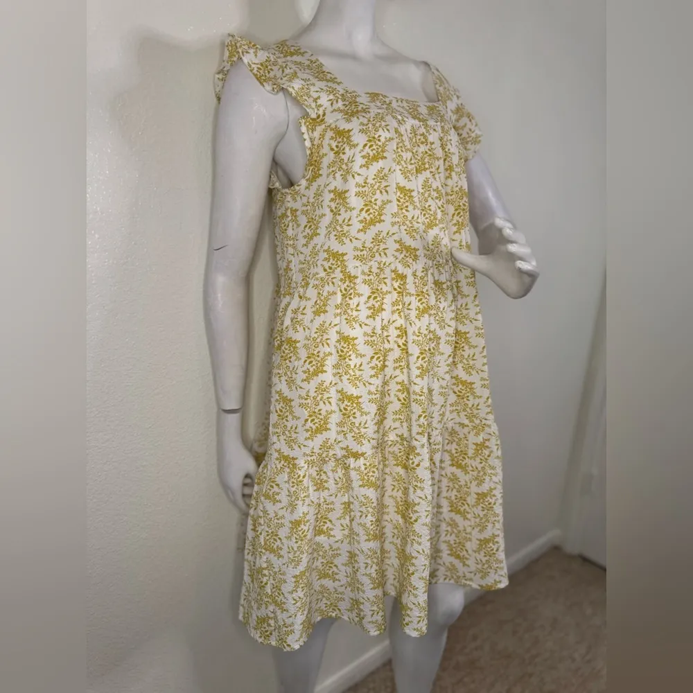 Ces Femme Dress Size Medium In Yellow Floral. #94 - Image 2