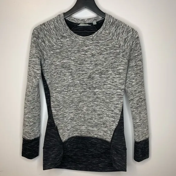 Athleta‎ Marled R&R Grey Pullover Sweatshirt Size XS - Image 3