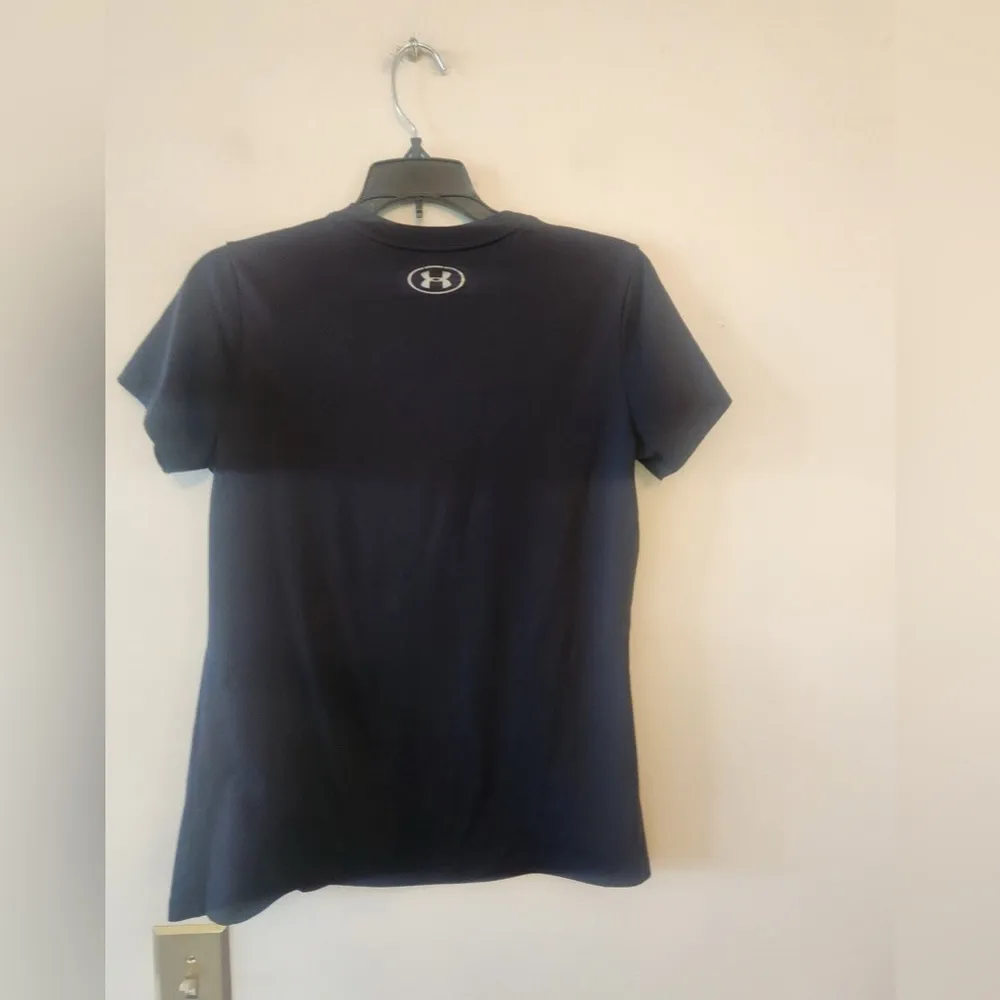 Under Armour heat gear loose black logo shirt size womens small - Image 3