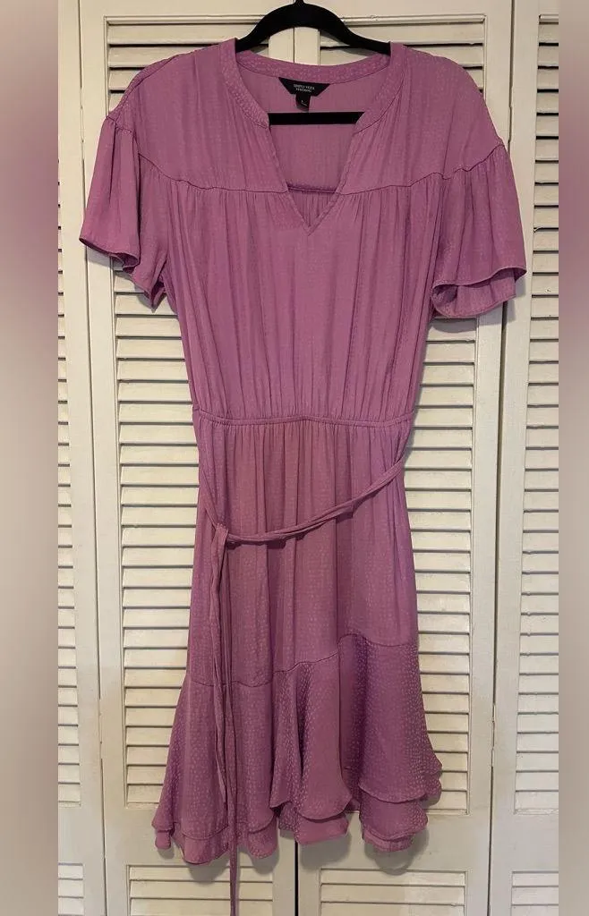 Simply Vera – Vera Wang ruffle dress SZL Purple Size L - Image 2