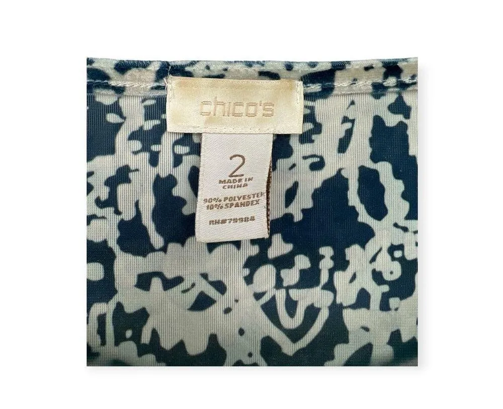 Chicos | M | Velour Embellished Pullover Crystal Ice Holiday Winter Top Sweater - Image 4