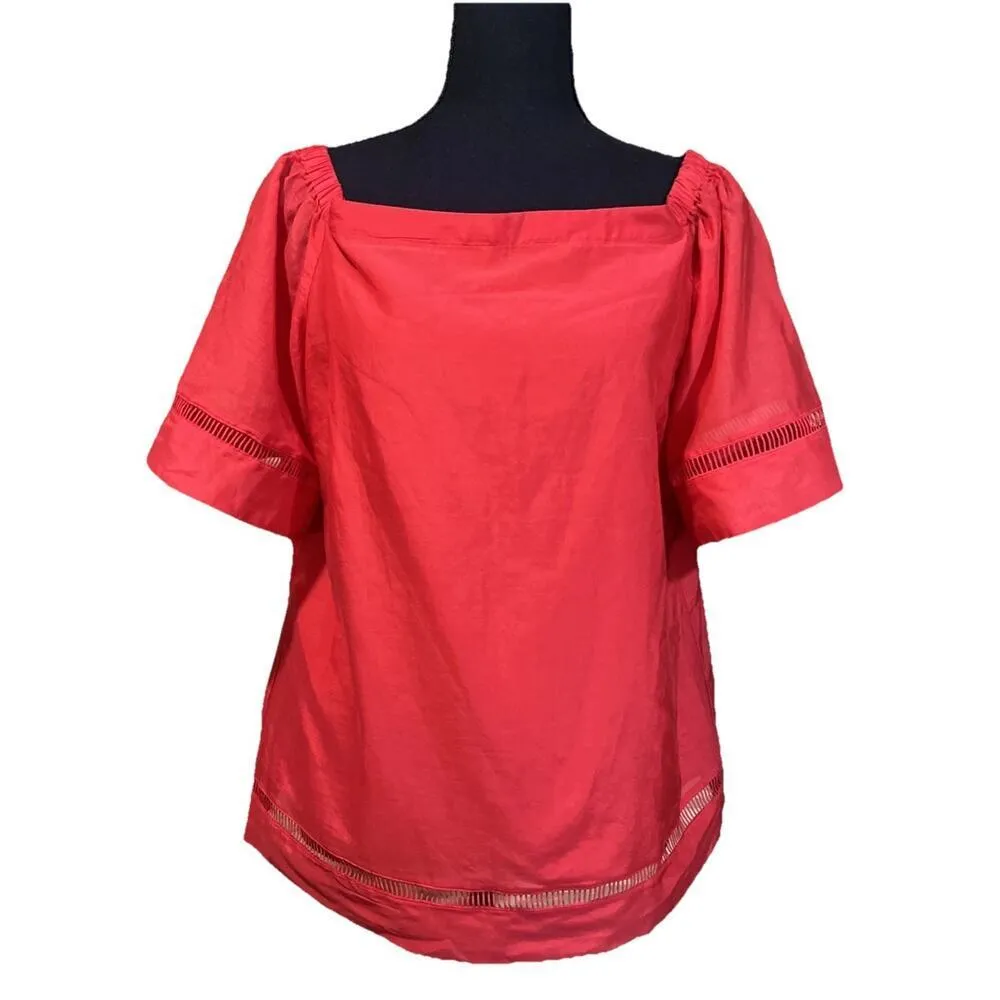 Lauren Ralph Lauren Tunic Size Small Red Boho Festival Nautical Old Money Beach - Image 2