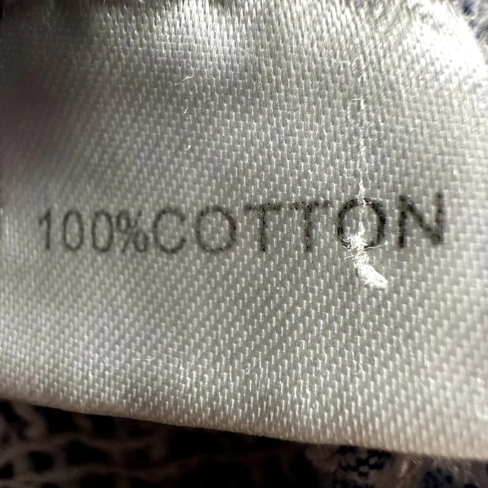 Brandy Melville Izzy Smocked Tank Crop Top Bow Scoop Neck Striped Blue White OS - Image 4