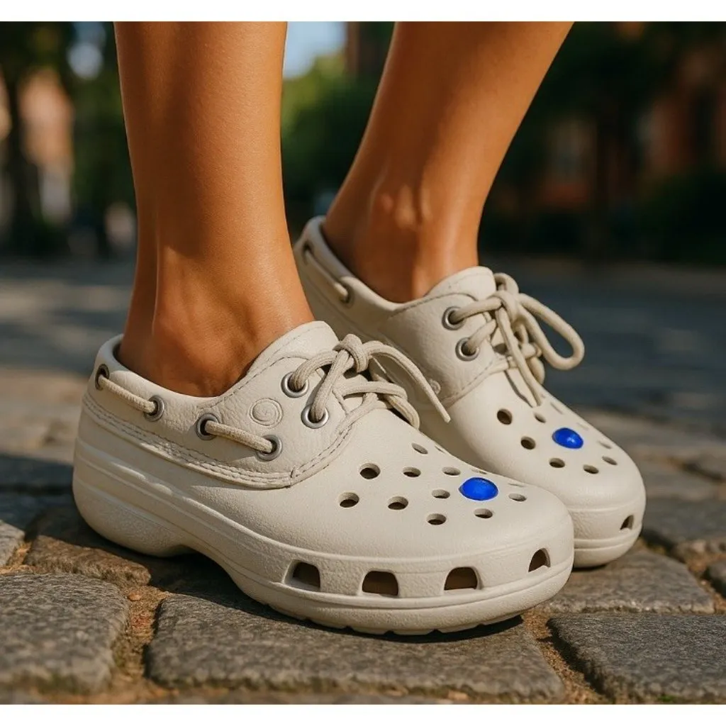 *Crocs Islander Pitcrew Crosslite Boat Shoes Unisex Adult W10 M8 Lace Up Leather - Image 2