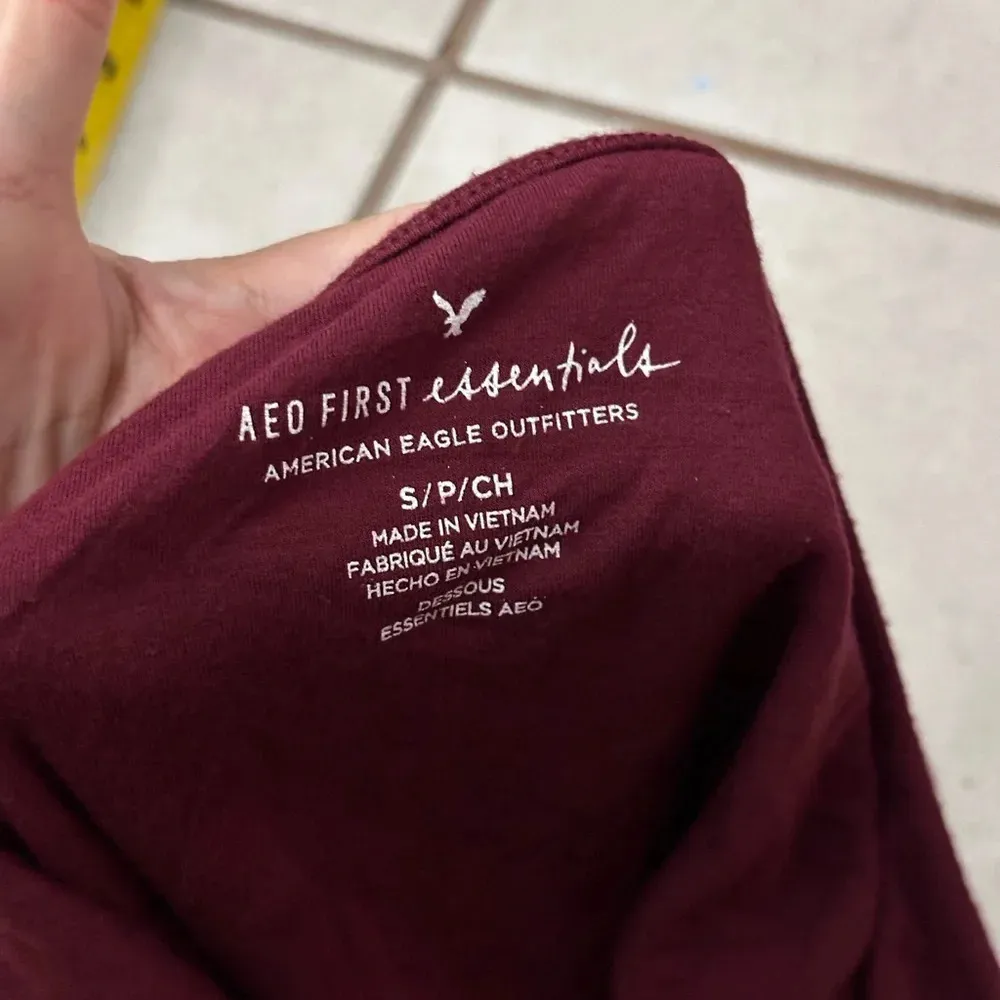 American Eagle Women AEO First Essentials Body Suit Halter Lace Trim Small - Image 6