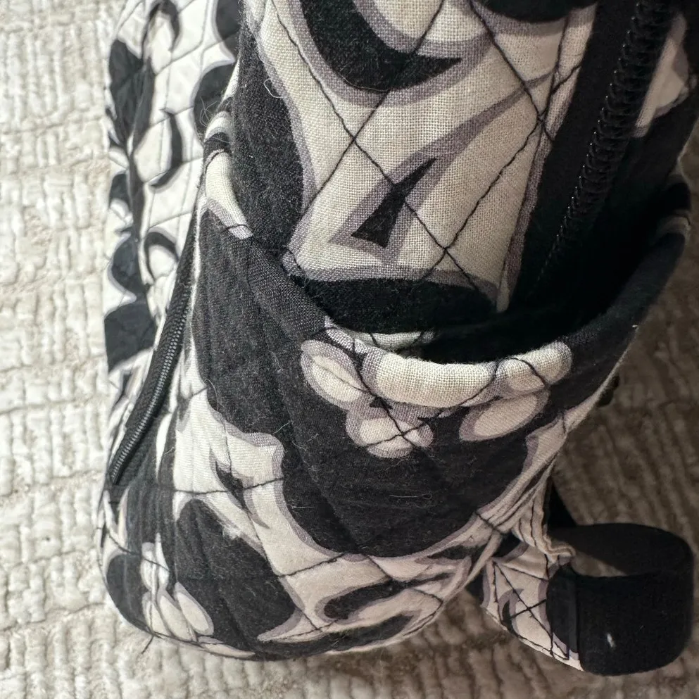 Vera Bradley  Black and White Floral Backpack - Image 4
