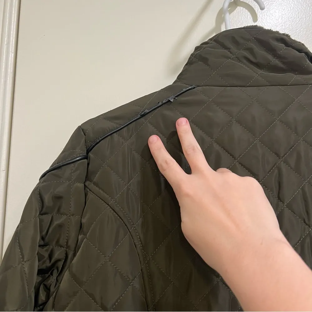 Jason Maxwell Green Quilted Down Jacket - Image 9