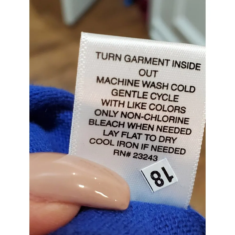 NY & Company Women's Blue Cotton Round Neck Long Sleeve Cardigan Sweater 2XL Size XXL - Image 11