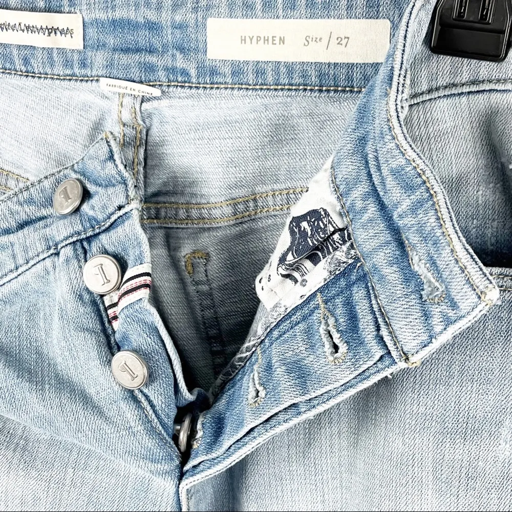 ANTHROPOLOGIE PILCRO AND THE LETTERPRESS Hypen Patched Button Fly Jeans, Size 27 - Image 13