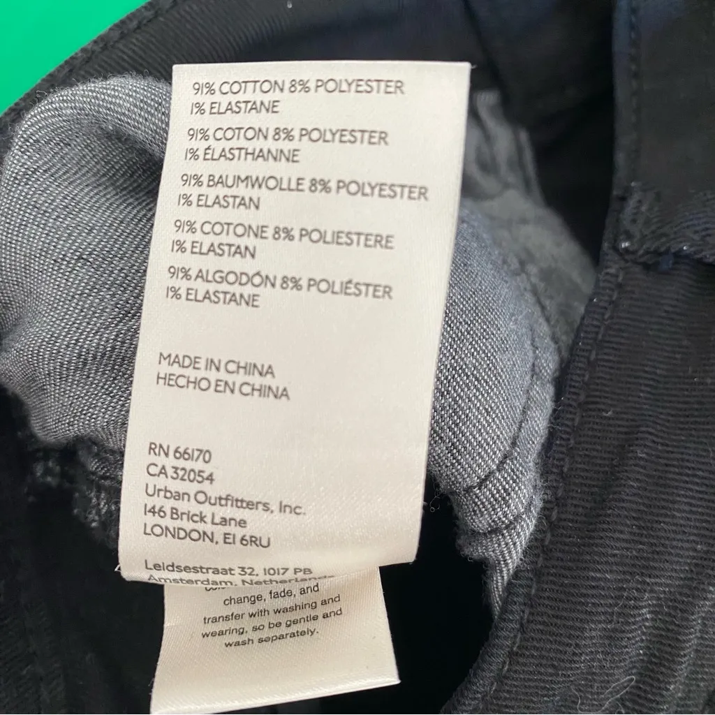 Maeve Anthropologie Colette High Rise Crop Black Wide-Leg Jeans size 29 - Image 9