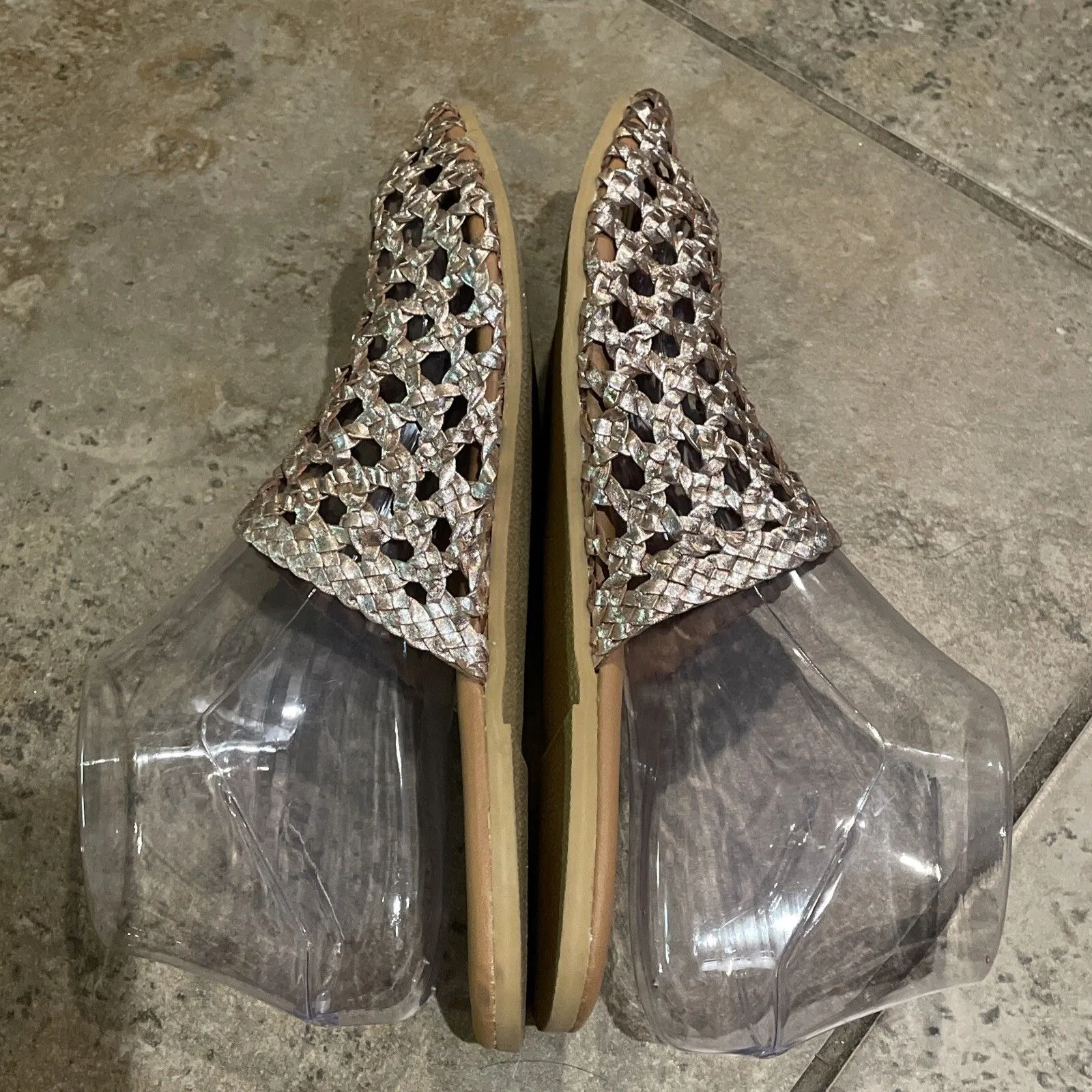 Coconuts By Matisse Island Gold Woven Leather Every Sandal Mule Shoe Womens 6M - Image 6