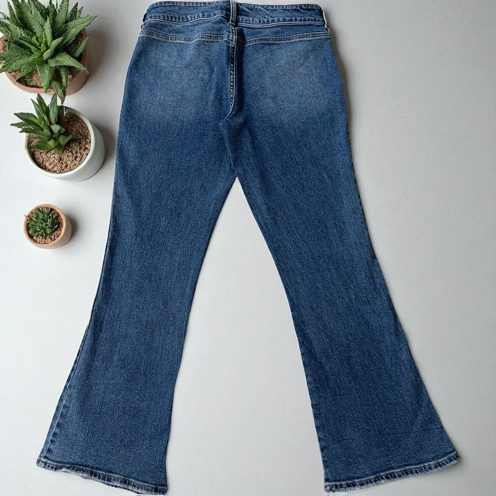 RSQ Denim Flare‎ Jeans Size 30 Low Rise Pockets Dark Wash Blue Womens - Image 2