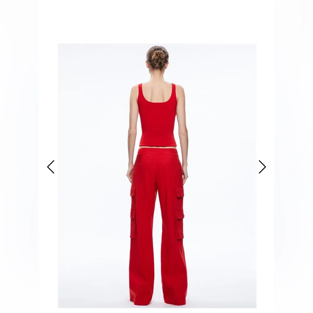 ALICE + OLIVIA HAYES WIDE LEG CARGO PANT - Image 3