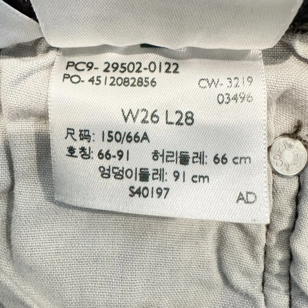 Levi’s 501 High Rise Button Fly Dark Wash Faded‎ Black Jeans Raw Hem Size 26 - Image 4