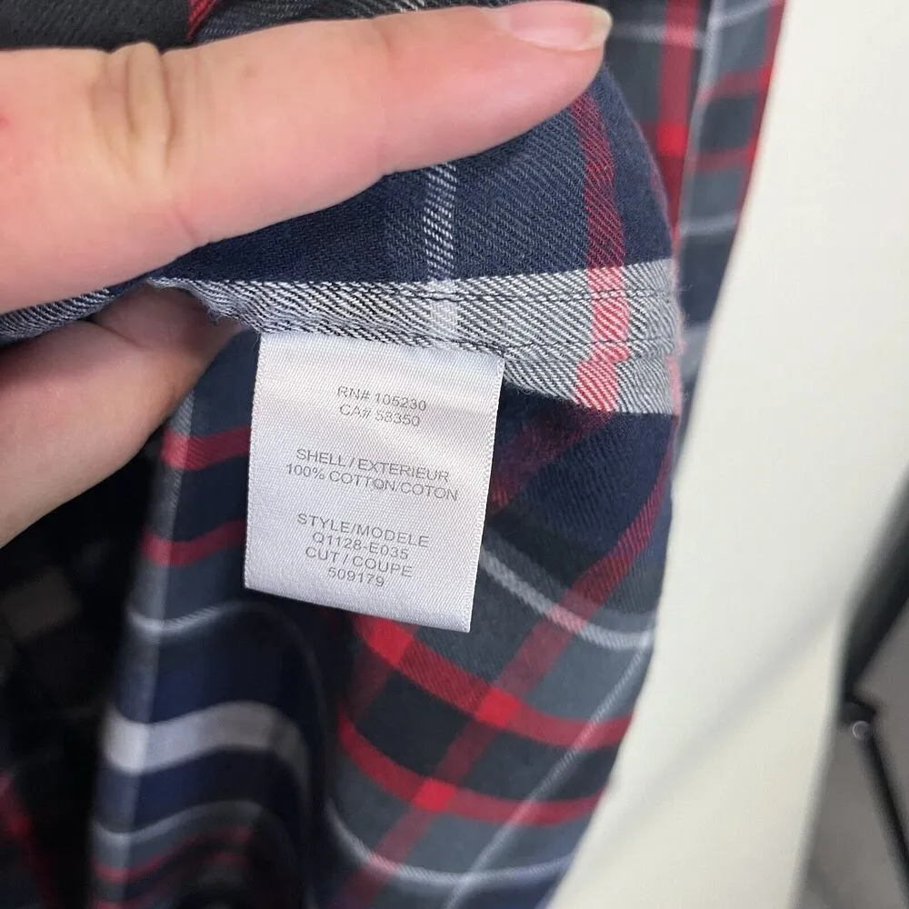 Equipment Femme Signature Plaid Flannel Shirt Medium Cotton Fall Classic Preppy - Image 8