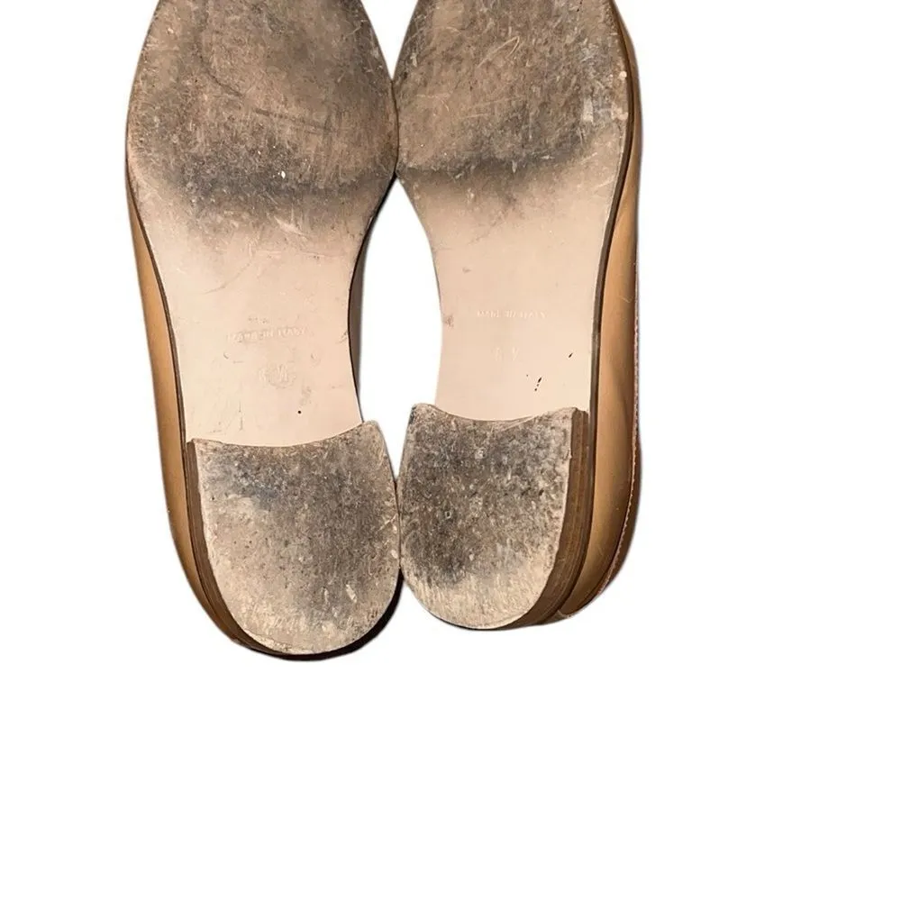 Everlane Tan Leather Loafers Classic Flats Size 8.5 - Image 5