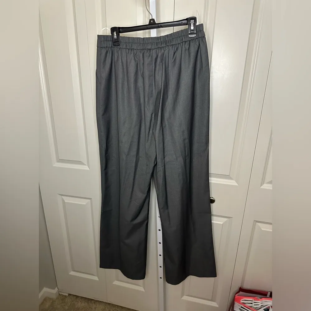 Immens Gray Pleated Cropped Wide Leg Career‎ Trousers XL - Image 2