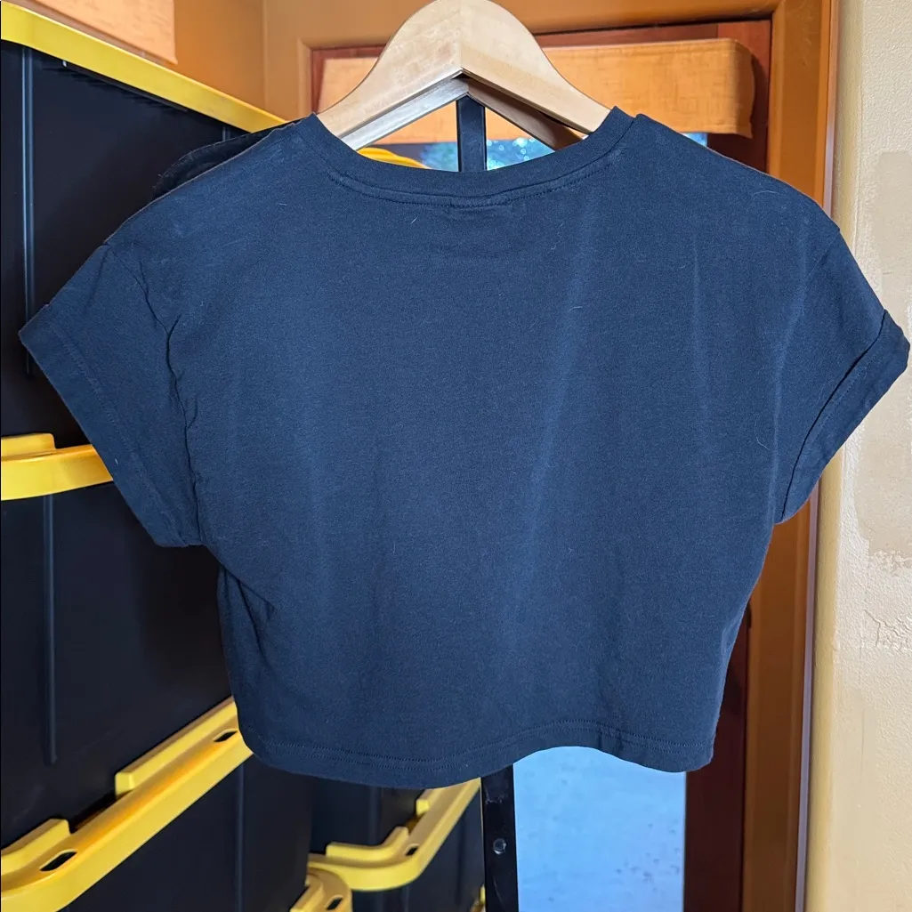 Gymshark FRACTION CROP TOP Black Size Medium - Image 9