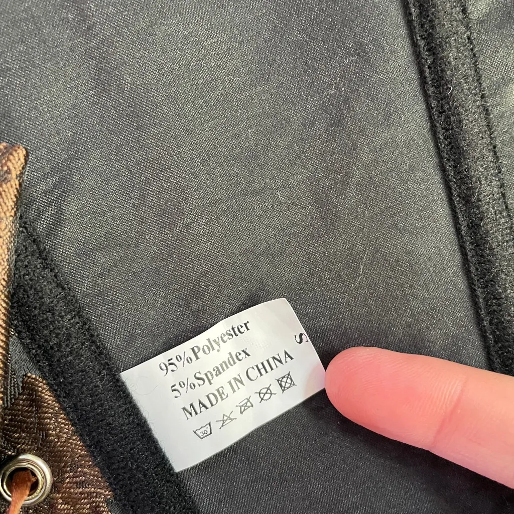 Lace Up Corset Top Brown Floral Gothic Renaissance Cottagecore Sz S 💛🎀 - Image 13