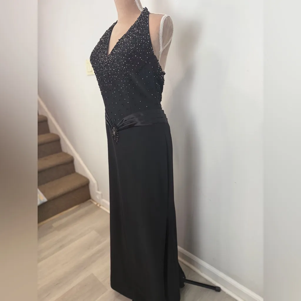 Jovani Black Beaded Prom Dress - Image 9