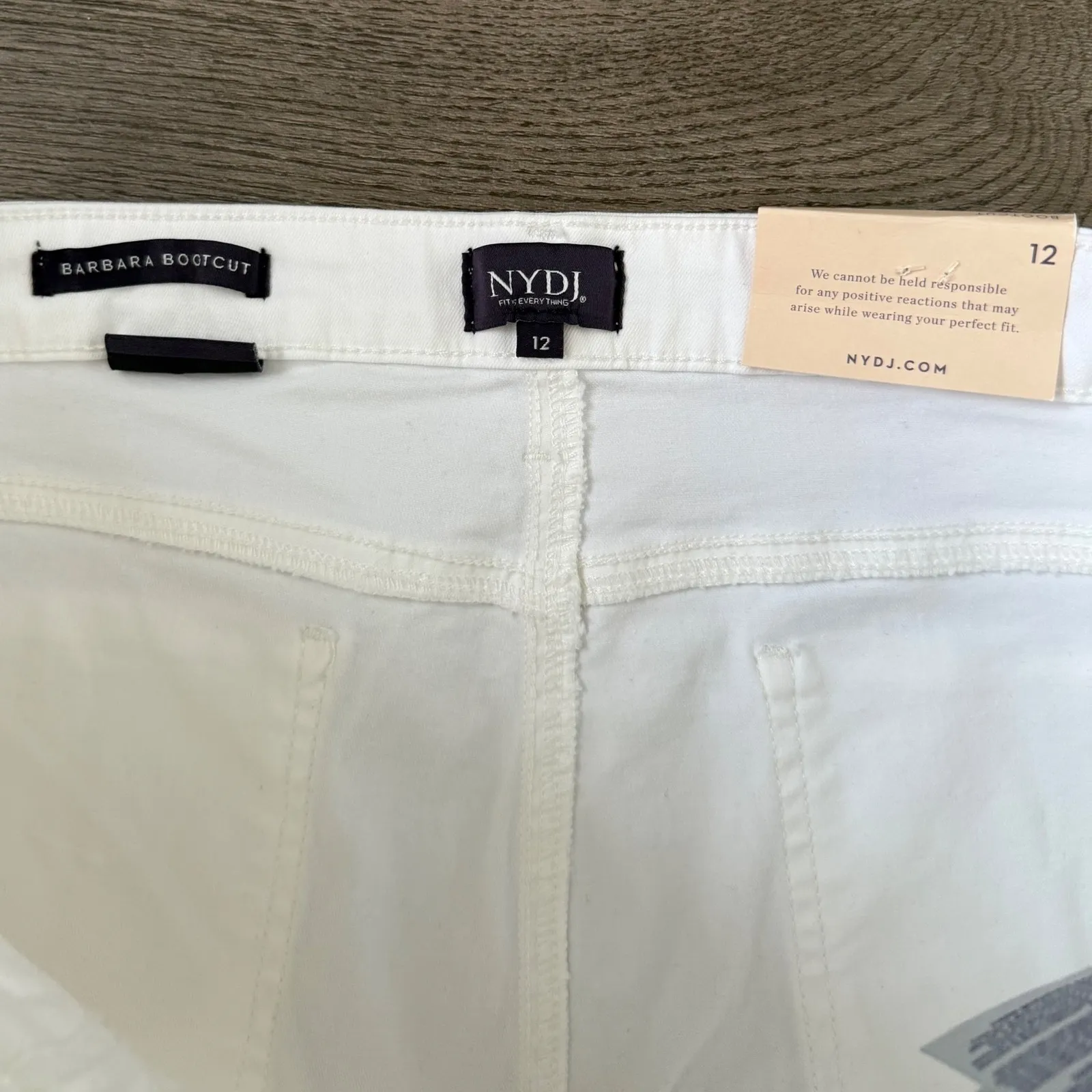 NYDJ Barbara Side Slit Bootcut Jeans - Size 12 - Optic White - NWT‎ - Image 10
