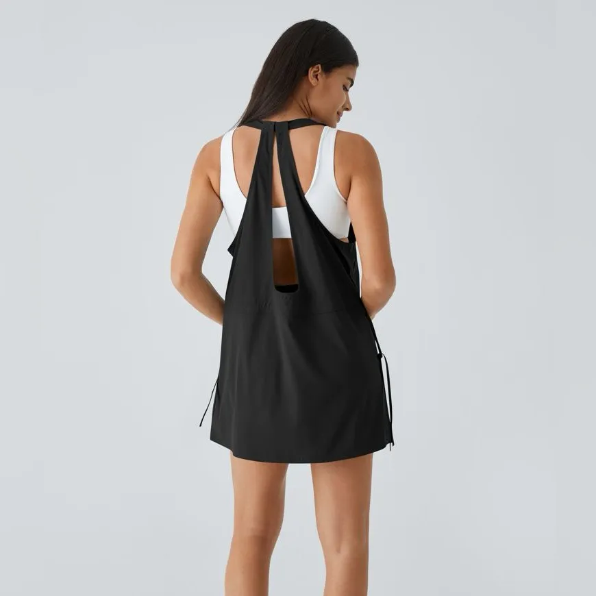 Halara Breezeful™ Pockets Drawstring 2-Piece Quick Dry Mini Hiking Active Dress - Image 5