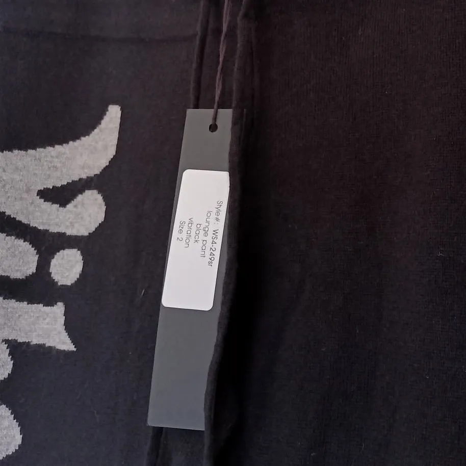 NWT 291 VENICE California Cashmere Joggers “Vibration” Black Size 2 - Image 5