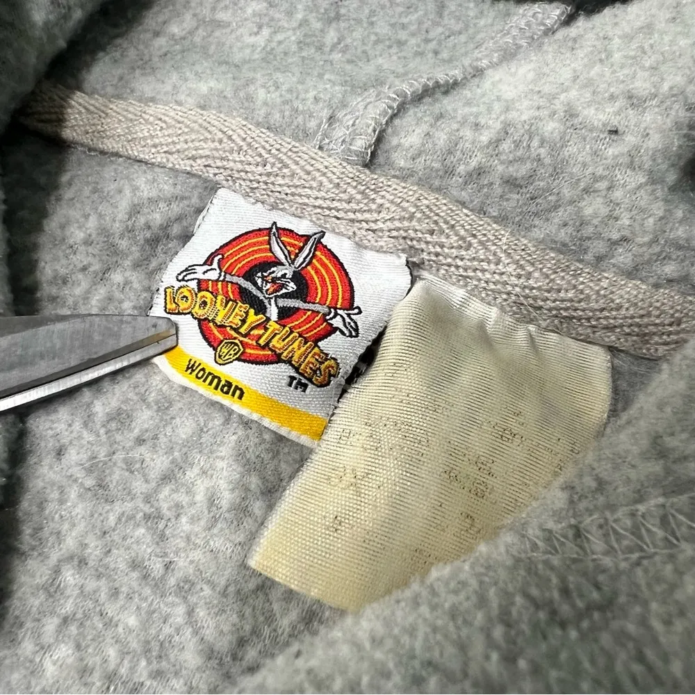 Vintage Looney Tunes Penelope Kitty Gray pink Hoodie Innocent til guilty 3X - Image 3